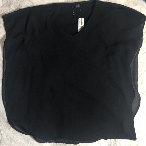NWT New Directions Sleeveless Flowy Sheer Blouse - Picture 3 of 6